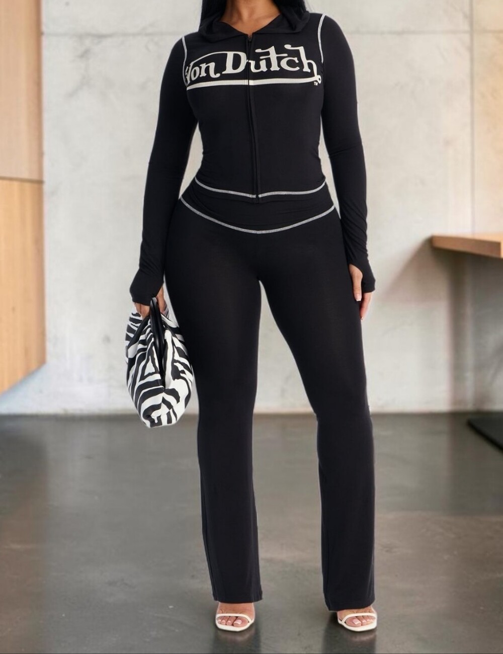 Von Dutch Black Lounge Pant Set